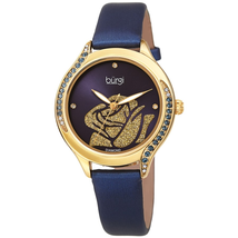 Burgi Quartz Diamond Blue Dial Ladies Watch BUR257BU