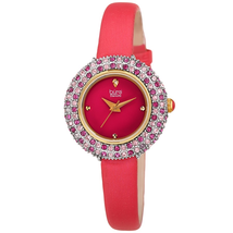 Burgi Quartz Diamond Pink Dial Ladies Watch BUR240PK