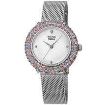 Burgi Quartz Diamond Silver Dial Ladies Watch BUR258SSPK