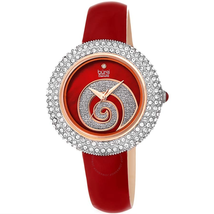 Burgi Diamond Red Dial Ladies Watch BUR209RD