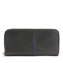 Tod's Tods Men's Leather Wallet- Black/Blue XAMACHA1400GPA