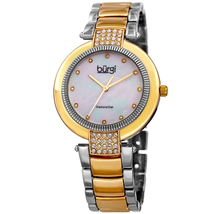 Burgi Quartz Diamond White Dial Ladies Watch BUR181TTG