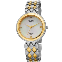 Burgi Quartz Diamond White Dial Ladies Watch BUR193TTG