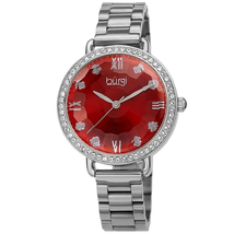 Burgi Quartz Red Dial Ladies Watch BUR269SSRD