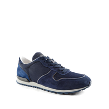 Tod's Men's  Suede Lace Up Active Trainer Sneaker in Galaxy/Dark Denim Blue XXM0YM0R360GCT57FT