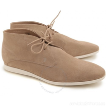 Tod's Men's Natural Suede Lace-up Chukka Boots XXM0TF00D80RE0C600