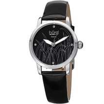 Burgi Quartz Diamond Black Dial Ladies Watch BUR173BK