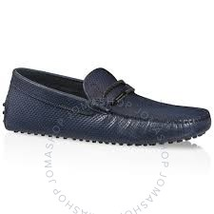 Tod's Men's  Semi-Glossy Leather Shoes-Light Blue Ink - XXM0GW0L910D9ZU817