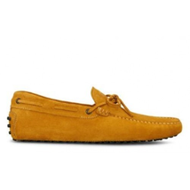 Tod's Men's Yellow Gommino Heaven Driving Shoes In Suede XXM0GW05470RE0G410