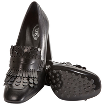 Tod's Womens Block Heel Shoes in Black XXW0ZL0Q930GOCB999