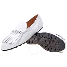 Tod's Womens Leather Loafers in White XXW0YY0Q290XT6B001