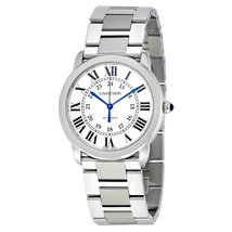 Cartier Ronde Solo Silver Opaline Automatic Ladies Watch WSRN0012