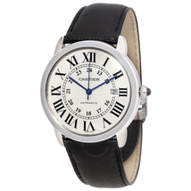 Cartier Ronde Solo Automatic Silvered Opaline Dial Men's Watch WSRN0022