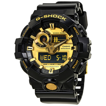 Casio G-Shock Gold-Tone Dial Black Resin Men's Watch GA-710GB-1ACR