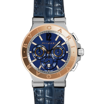 Bvlgari Diagono Blue Dial Chronograph Men's Watch 102181