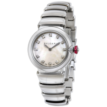 Bvlgari LVCEA White Mother of Pearl Diamond Dial Ladies Watch 102196