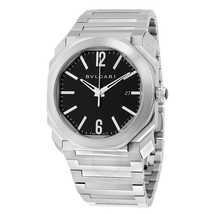 Bvlgari Octo Solotempo Automatic Black Dial Stainless Steel Men's Watch 102031