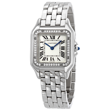 Cartier Panthere Meduim Diamond Silver Dial Ladies Watch W4PN0007 W4PN0008