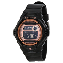 Casio Baby G Digital Dial Black Resin Ladies Watch BG169G-1CR