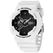 Casio G Shock Gunmetal Dial Gloss White Men's Watch GA110GW-7A