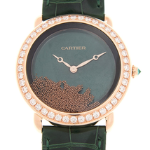 Cartier Revelation D'une Panthere Diamond Green Dial Ladies Watch HPI01261