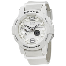 Casio Casio Baby-G Alarm World Time Chronograph Quartz Analog-Digital White Dial Ladies Watch BGA-180-7B1DR BGA-180-7B1DR