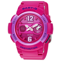 Casio Casio Baby-G Alarm World Time Quartz Analog-Digital Pink Dial Ladies Watch BGA-210-4B2DR BGA-210-4B2DR