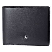Montblanc 6CC Black Leather Wallet 16354