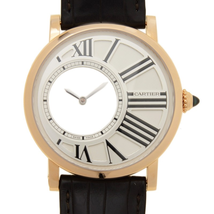 Cartier Rotonde Mysterious Hours Mechanical 18Kt Pink Gold Men's Watch W1556223