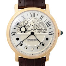 Cartier Rotonde White Galvanized guilloche Dial Men's Watch W1556243