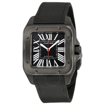 Cartier Santos Automatic Black Dial Men's Watch WSSA0006