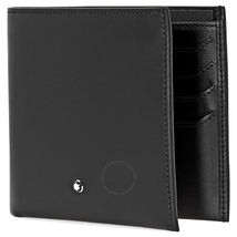 Montblanc Nightflight 8CC Leather Wallet- Black 118276
