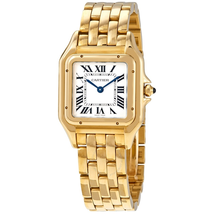 Cartier Panthere de  Medium Silver Dial 18kt Yellow Gold Ladies Watch WGPN0009