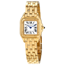 Cartier Panthère White Dial Ladies 18kt Yellow Gold Small Watch WGPN0008