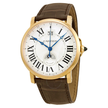 Cartier Rotonde de  Large Date Second Time-Zone Automatic 18 kt Rose Gold Men's Watch W1556220