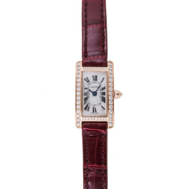 Cartier Tank Americaine Silvered Flinque Dial Ladies Watch WB710014