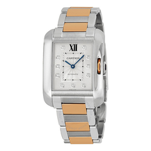 Cartier Tank Anglaise Automatic Silver Dial Ladies Watch WT100025