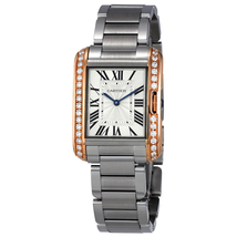 Cartier Tank Anglaise Silver Dial Stainless Steel Watch W3TA0003