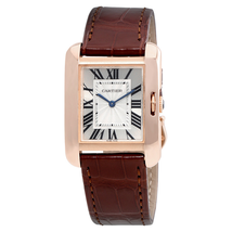 Cartier Tank Anglaise Silvered Flinque Dial Ladies Watch W5310042