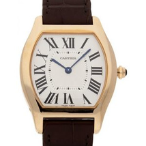 Cartier Tortue Silvered guilloche Dial Men's Watch W1556362