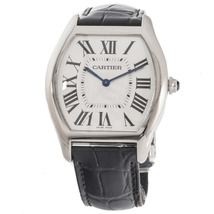 Cartier Tortue Silvered guilloche Dial Men's Watch W1556363