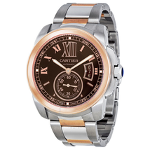 Cartier Calibre De  Chocolate Brown Dial Men's Watch W7100050