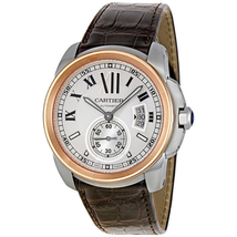 Cartier Calibre De  Mechanical Silver Dial Men's Watch W7100039