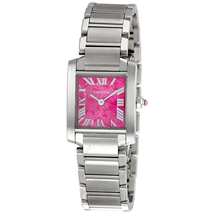 Cartier Tank Francaise Limited Edition Steel Raspberry Ladies Watch W51030Q3