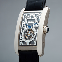 Cartier Tank Americaine Flying Tourbillion Grey Dial Men's Watch W2620007