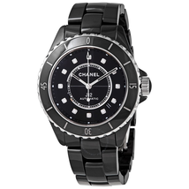 Chanel J12 Automatic Diamond Black Dial Ladies Watch H5702