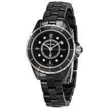Chanel J12 Quartz Black Ladies Watch H2569
