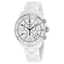 Chanel J12 Chronograph White Ceramic Unisex Watch H1007