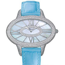 Chopard Classique Mother Of Pearl Dial Blue Leather Ladies Quartz Watch 139131-1001