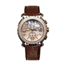 Chopard Happy Sport Mother of Pearl Dial Chronograph Diamond Ladies Watch 283583-5003